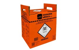 Caixa Coletora (Papelão) Perfurocortante Para Resíduos Quimicos - 20Litros - Magazine Médica